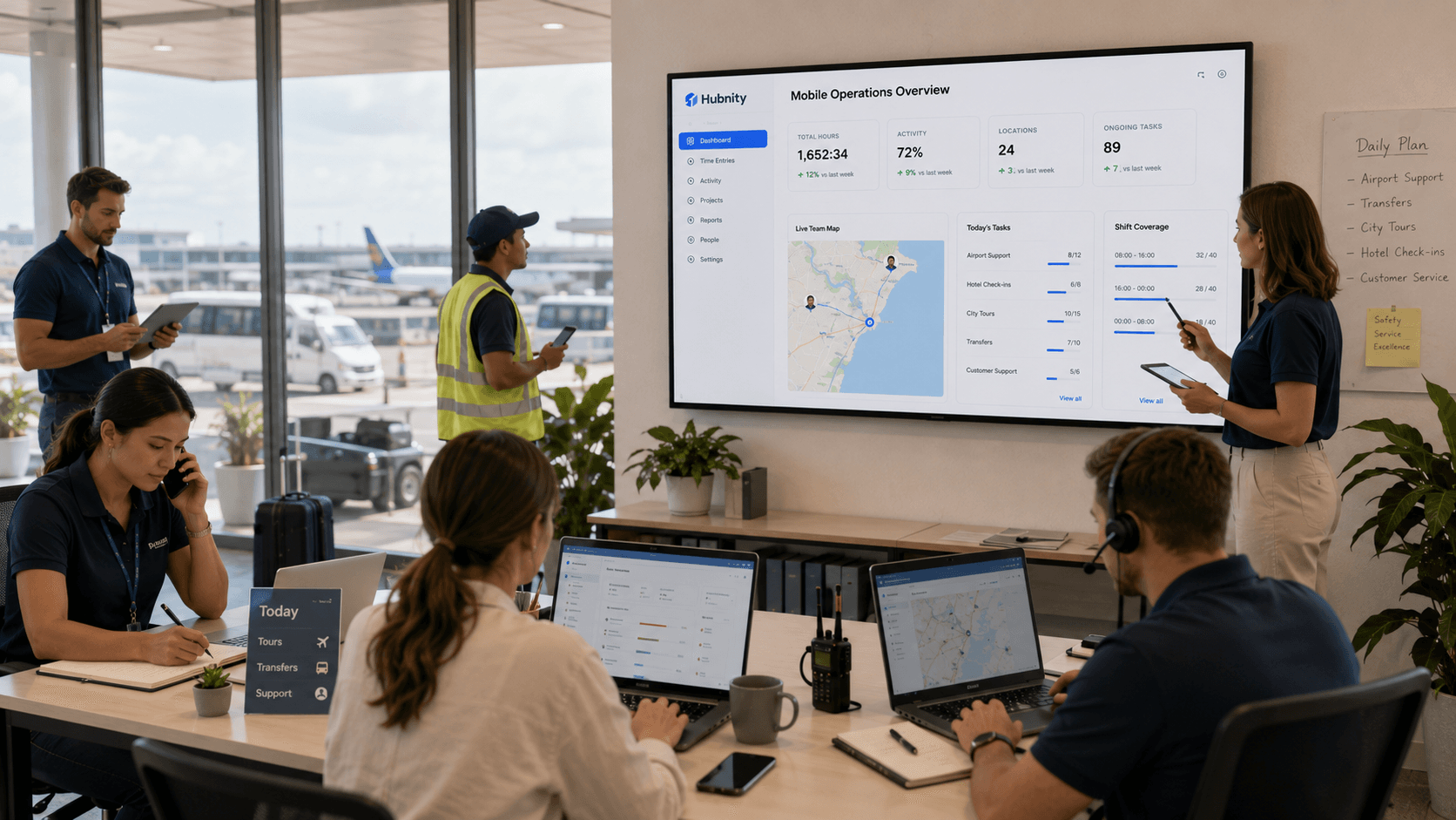 Travel & Tourism: Coordinate mobile operations
