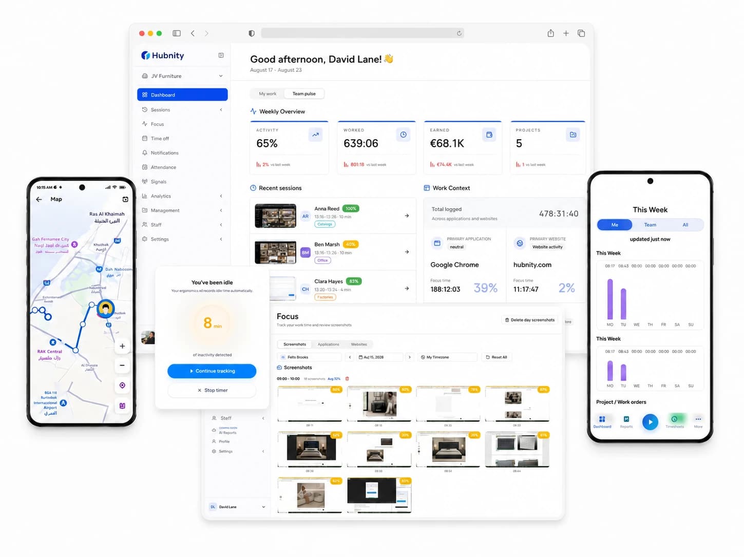 Hubnity team models overview for remote, field, office, mobile, hybrid, and global teams