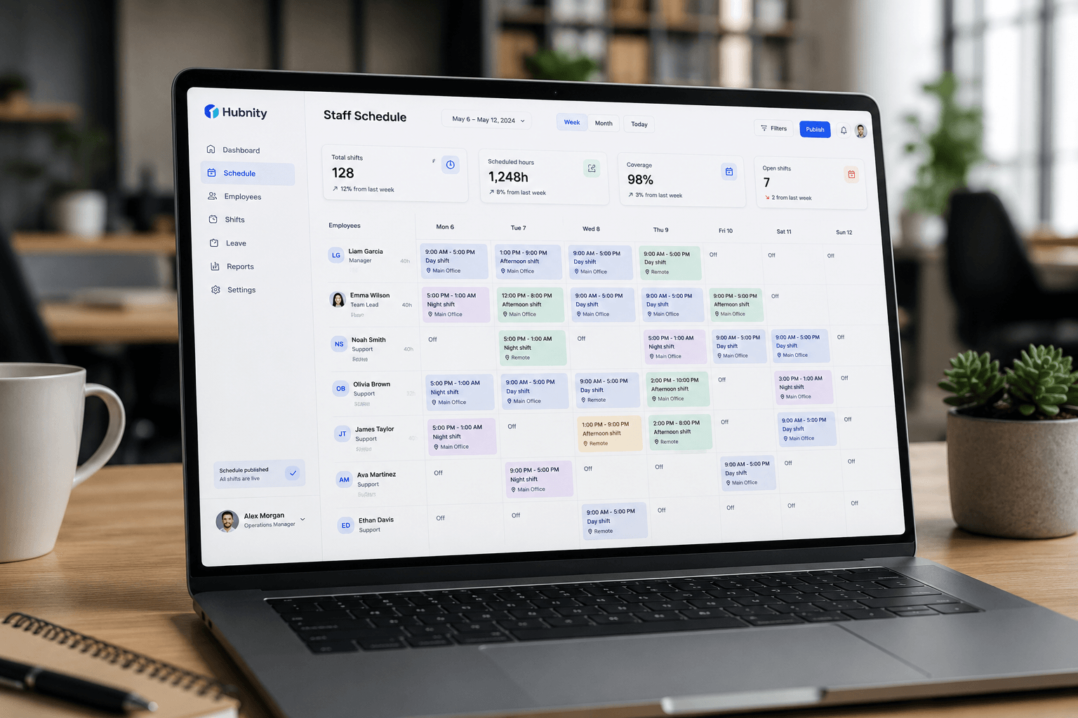 Scheduling capabilities preview with templates and coverage metrics