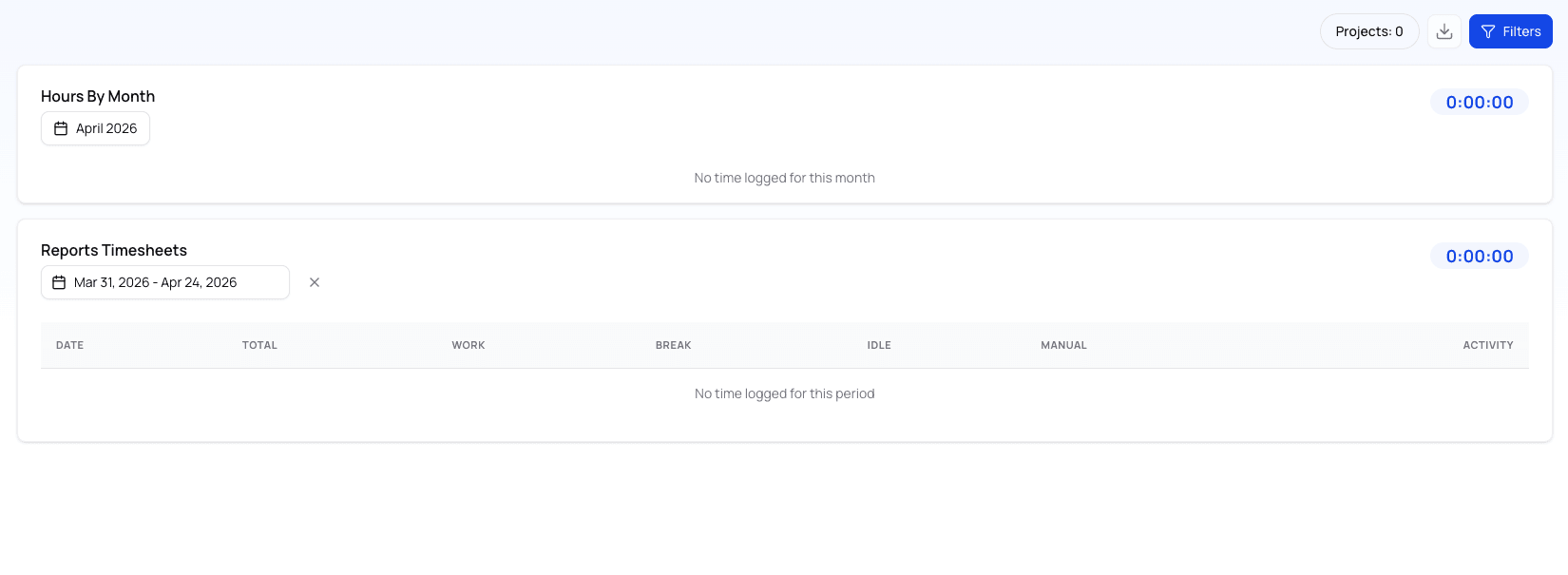 Freelancer time tracker with billable hour categories