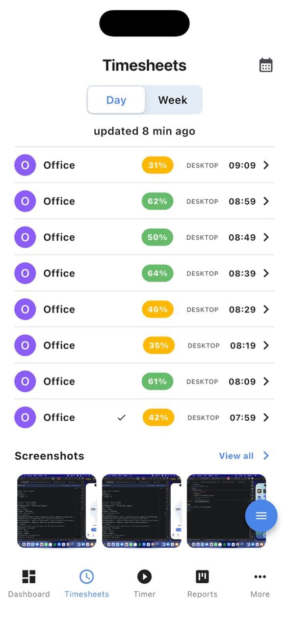 Individual Workers employee mobile flow example