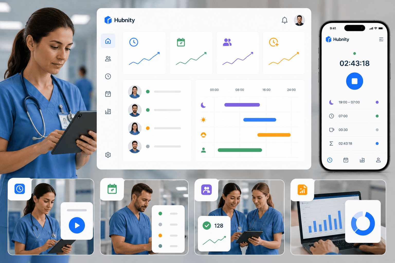 Healthcare: Track healthcare staff time