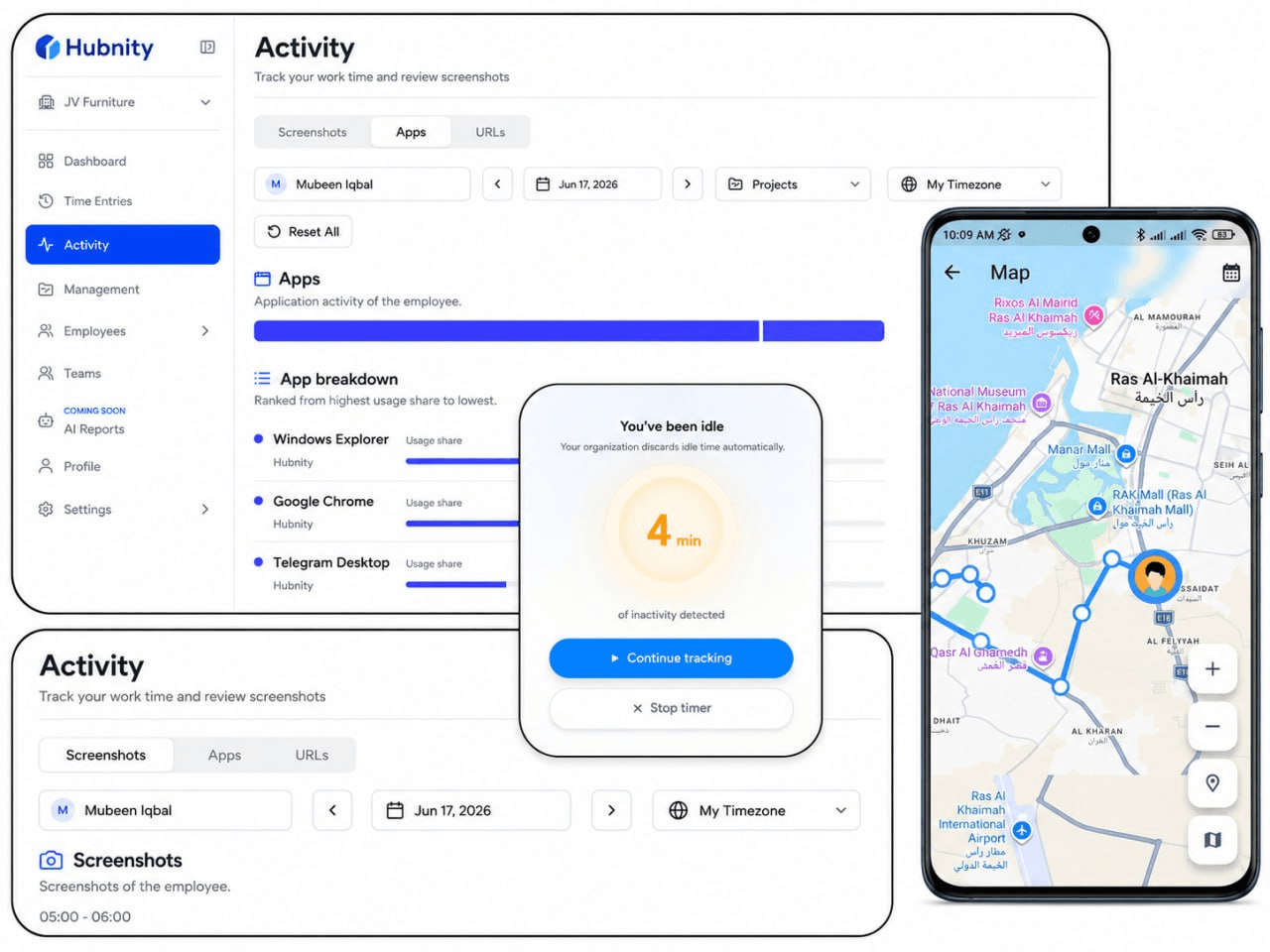 Hybrid Teams track daily work